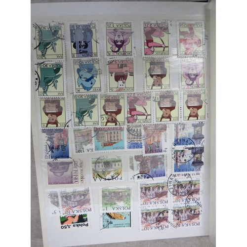 825 - Good Selection of part filled stamp albums containing world stamps.  See photos