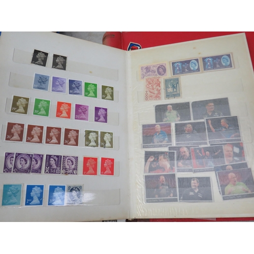 826 - Good Selection of part filled stamp albums containing world stamps.  See photos