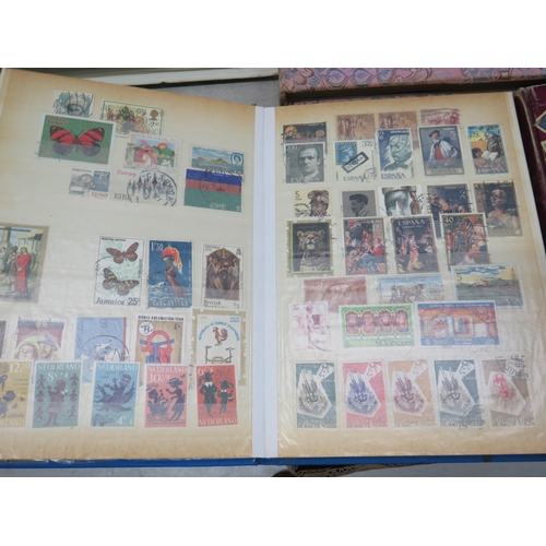 826 - Good Selection of part filled stamp albums containing world stamps.  See photos