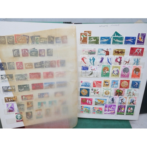 827 - Good Selection of part filled stamp albums containing world stamps.  See photos