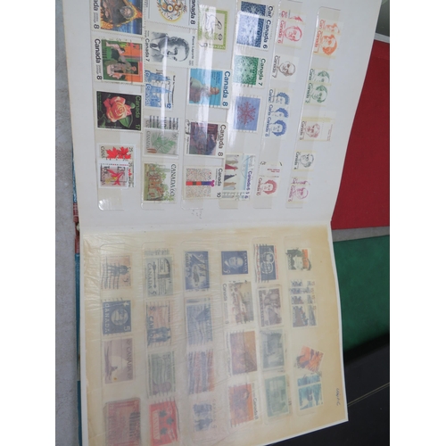 827 - Good Selection of part filled stamp albums containing world stamps.  See photos