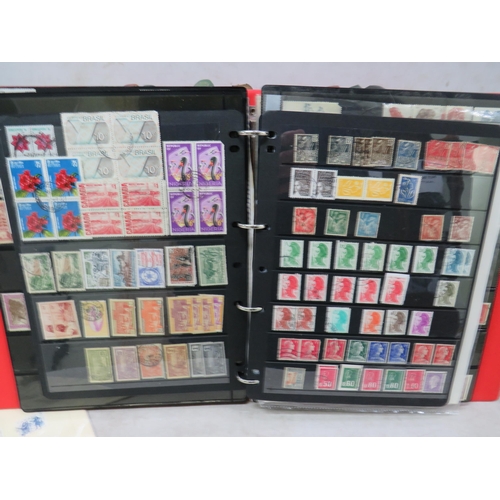 828 - Good Selection of part filled stamp albums containing world stamps.  See photos