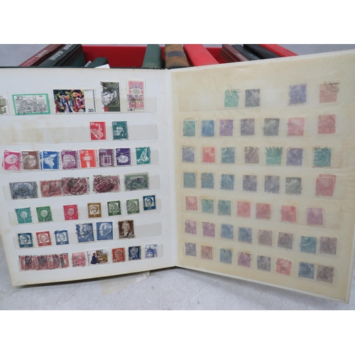 828 - Good Selection of part filled stamp albums containing world stamps.  See photos