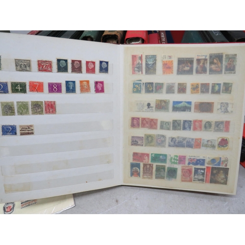 828 - Good Selection of part filled stamp albums containing world stamps.  See photos