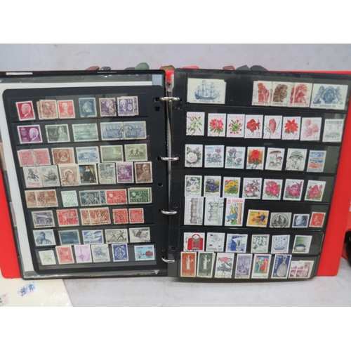 828 - Good Selection of part filled stamp albums containing world stamps.  See photos