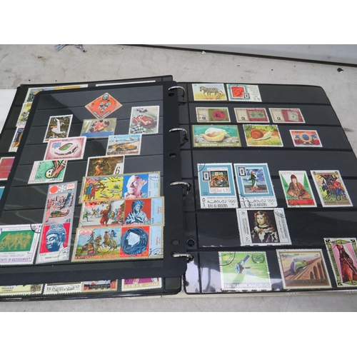 830 - Good Selection of part filled stamp albums containing world stamps.  See photos