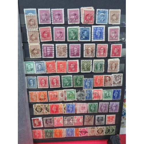 830 - Good Selection of part filled stamp albums containing world stamps.  See photos