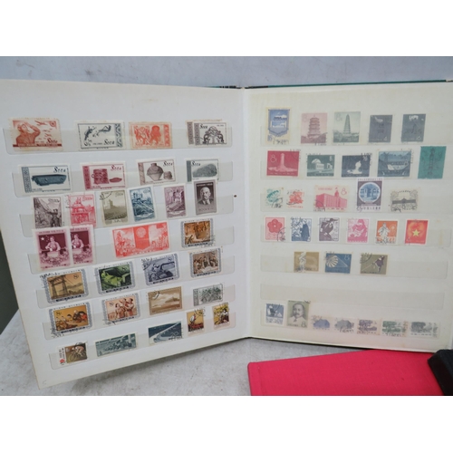 830 - Good Selection of part filled stamp albums containing world stamps.  See photos