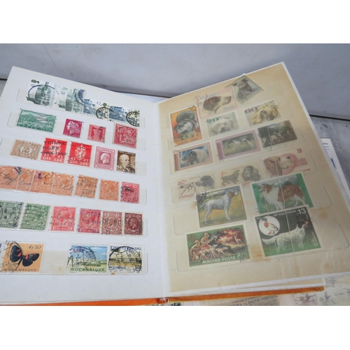 838 - Good selection of vintage and well filled stamp albums containing stamps of the world. See photos