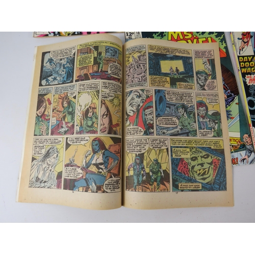 639 - Three Ms Marvel comics including no 18 The first full appearance of Mystique, plus Three Captain Mar... 