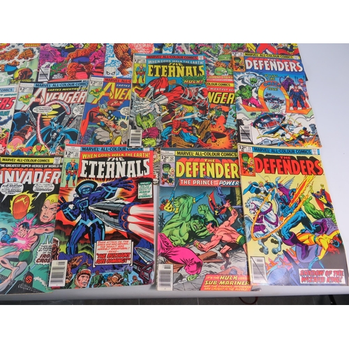 641 - 19 Vintage Marvel comics, Avengers, Defenders, Eternals, Invaders and Marvel Thing two in one.