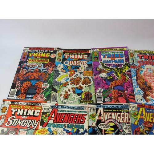 641 - 19 Vintage Marvel comics, Avengers, Defenders, Eternals, Invaders and Marvel Thing two in one.