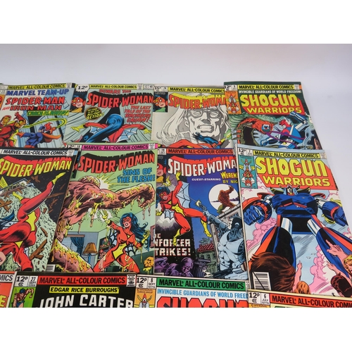 642 - 21 Vintage Marvel comics,Spider-man, Spider-woman, Shogun warriors, Power Man, John Carter Warlord &... 