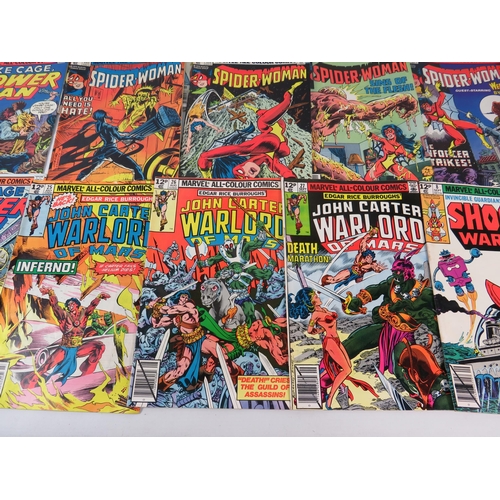 642 - 21 Vintage Marvel comics,Spider-man, Spider-woman, Shogun warriors, Power Man, John Carter Warlord &... 