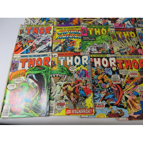 644 - 23 Vintage Marvel comics, Thor and Captain America.