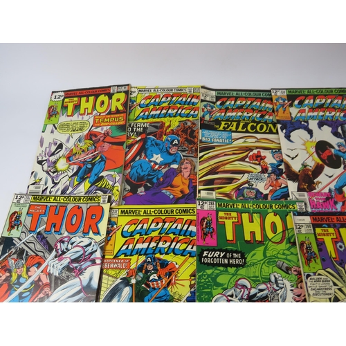 644 - 23 Vintage Marvel comics, Thor and Captain America.