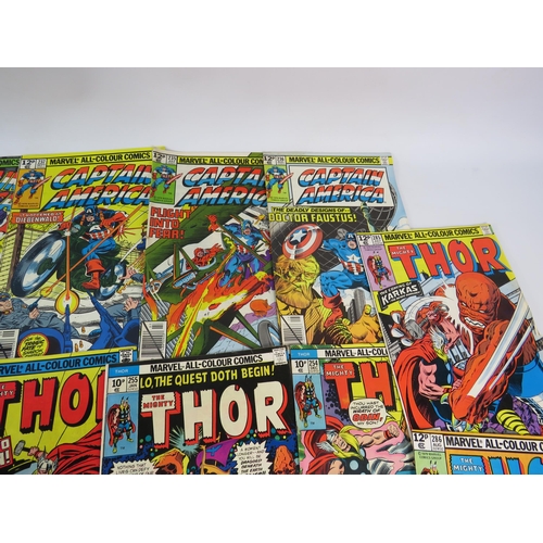 644 - 23 Vintage Marvel comics, Thor and Captain America.