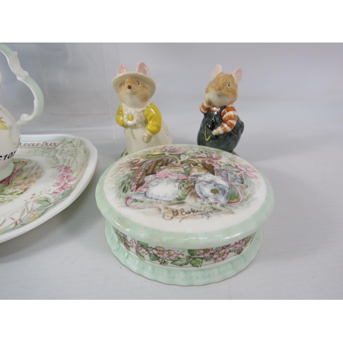 656 - Royal Doulton Beatrix Potter and Brambly Hedge figurines and ceramics.