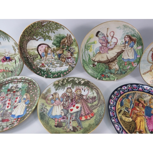 670 - Six Limoges Alice in wonderland plates  etc.