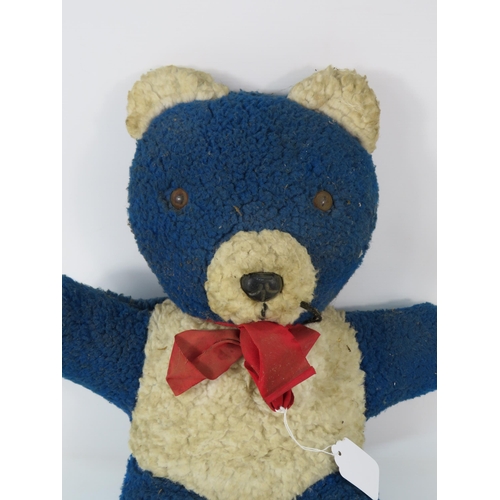 679 - Vintage blue and white teddy bear, 21