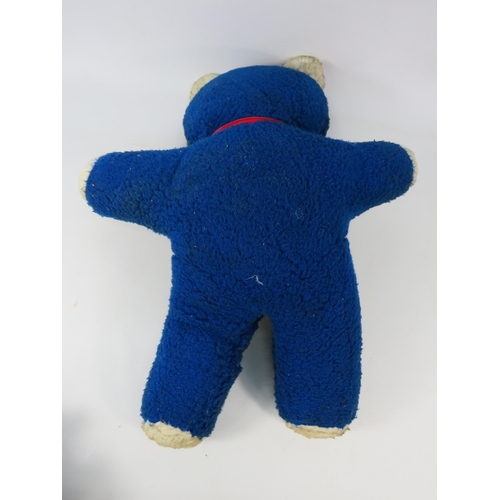 679 - Vintage blue and white teddy bear, 21