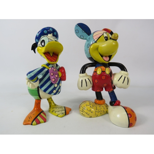 682 - Two Walt Disney Britto figures of Mickey Mouse and Donald Duck, 7.5