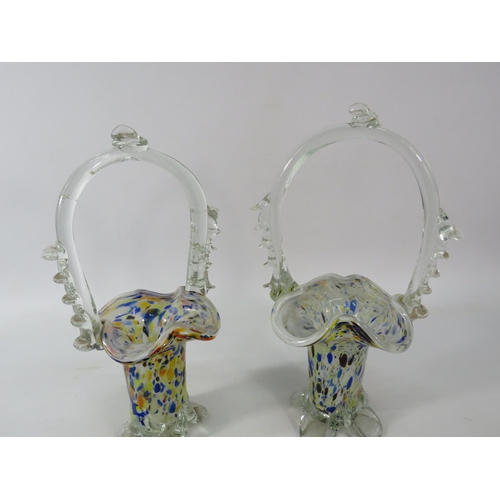 690 - Two vintage Murano art glass baskets, 11