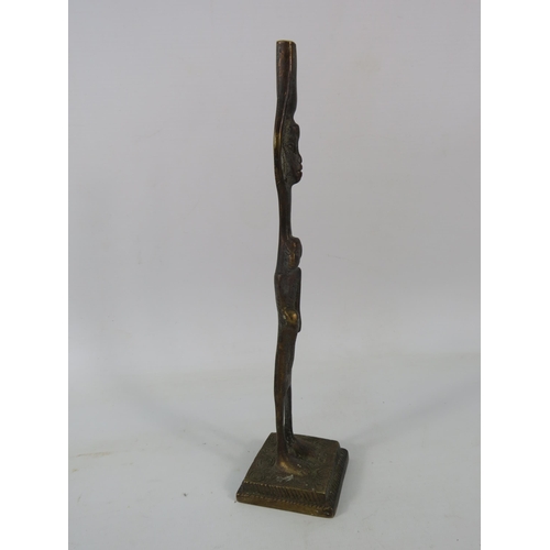 695 - Vintage Bronze African tribal figure 10