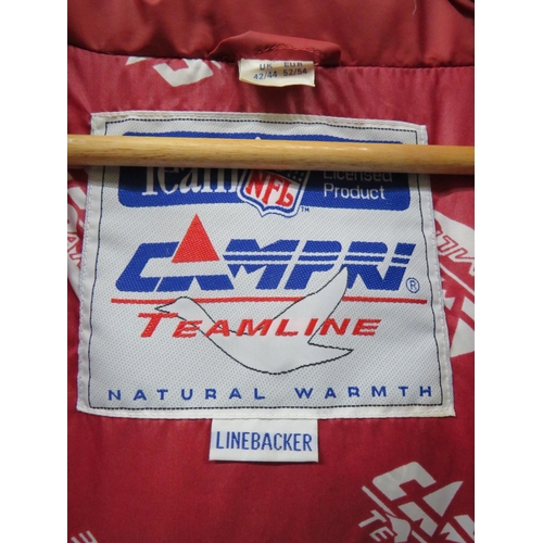 751 - Genuine NFL Officially licenced Product of Campri, Team Line, Linebacker Redskins Coat, in excellent... 