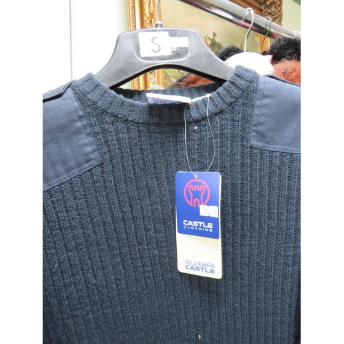 754 - Three Military Jumpers with patches to elbow and shoulders. All come with shop tickets and are in un... 