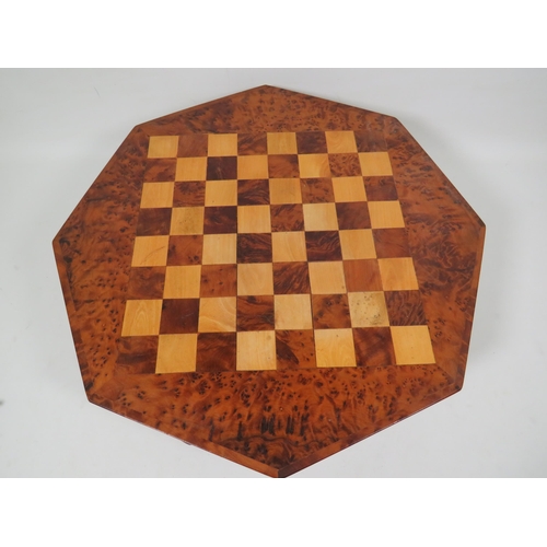 759 - Lovely Chess board and pieces. Comes with single drawer for pieces. All hand made. Board measures ap... 