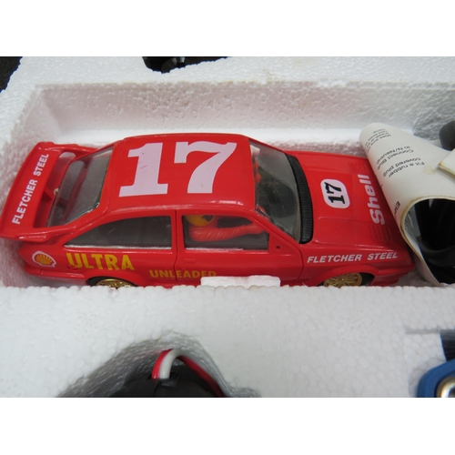 763 - Scalextric Ford RS Cosworth Road Racing Set which appears to be complete. Box complete but in slight... 