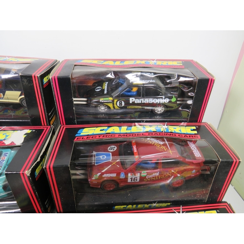 764 - 13 Scalextric Model Racing cars, All in unused condition with boxes, (two boxes are crushed and tatt... 