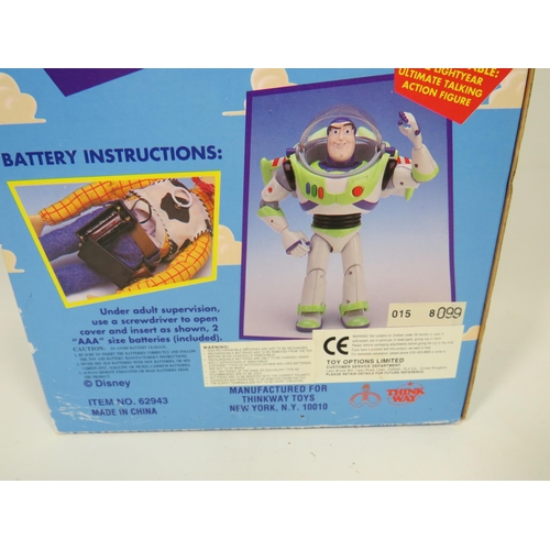 766 - Two Disney Toy Story Figures, Buzz Lightyear and Woody. Both have original boxes and appear to be in... 