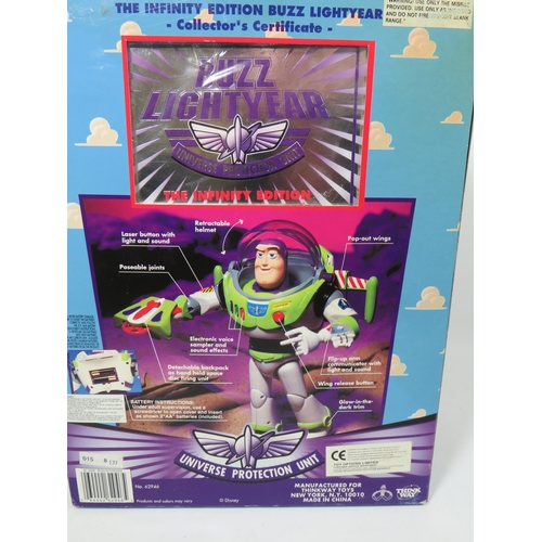 766 - Two Disney Toy Story Figures, Buzz Lightyear and Woody. Both have original boxes and appear to be in... 