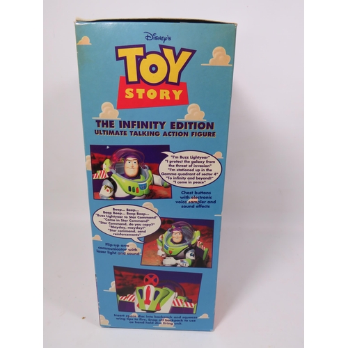 766 - Two Disney Toy Story Figures, Buzz Lightyear and Woody. Both have original boxes and appear to be in... 