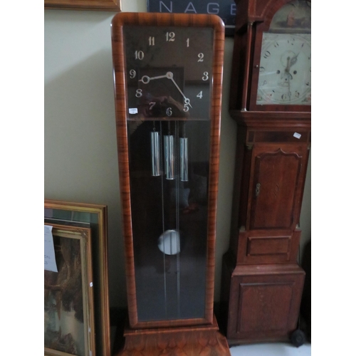 767 - 1930's Long Case Clock with Three weight drive. Chimes on the hour. Appears to be in running order b... 