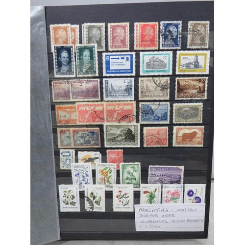 843 - Seven well filled albums of World Stamps. See photos