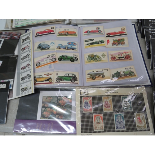 848 - Mixed Bag of Souvenir Stamps , First Day Covers,  cigarette cards. See photos