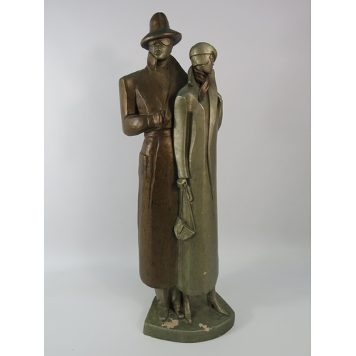 Austin Productions 1981 鋳造 能楽師 翁像 ブロンズ調 Austin