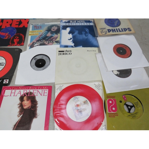 344A - Vinyl 45 records by T Rex and others. See photos