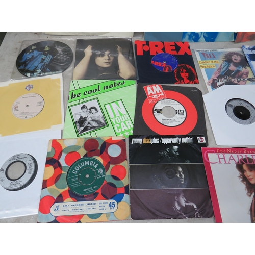 344A - Vinyl 45 records by T Rex and others. See photos