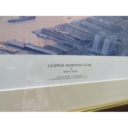 762A - Robert Taylor Print,  Clipper Morning Star, Ltd Ed Artists proof  32/100 with Cert of Auth Frame siz... 