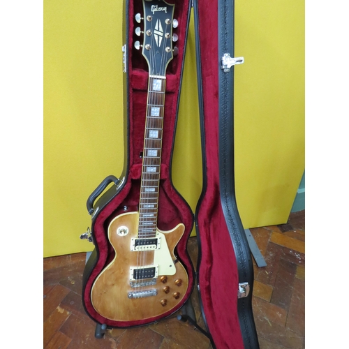 851 - Copy of a Gibson, Les Paul Type Marc Bolan 4777 with Natural wood front and Wine Coloured body to re... 