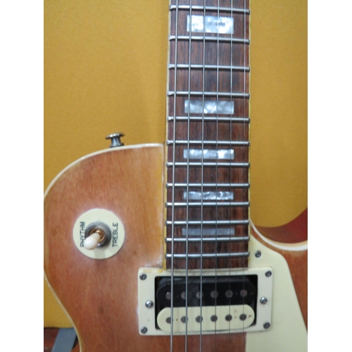 851 - Copy of a Gibson, Les Paul Type Marc Bolan 4777 with Natural wood front and Wine Coloured body to re... 