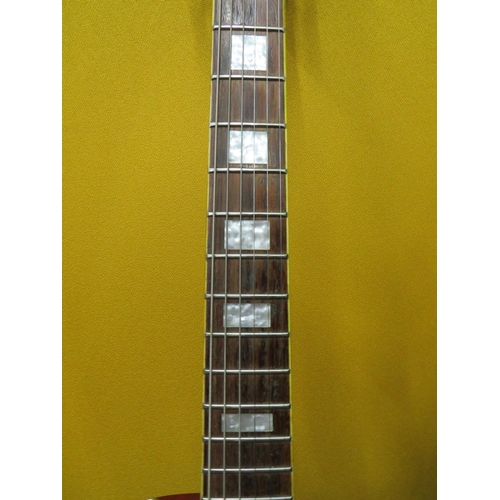 851 - Copy of a Gibson, Les Paul Type Marc Bolan 4777 with Natural wood front and Wine Coloured body to re... 