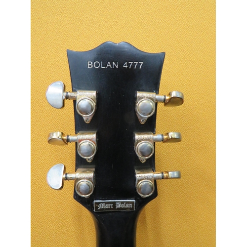 851 - Copy of a Gibson, Les Paul Type Marc Bolan 4777 with Natural wood front and Wine Coloured body to re... 