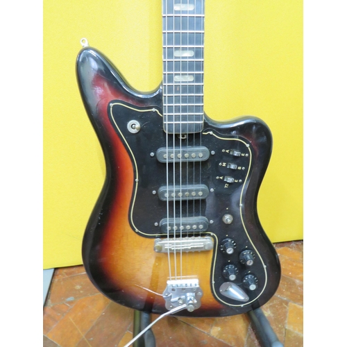 854 - Musima eterna De Lux 25 Vintage Electric Guitar,  Body in Sunburst, Minor to medium wear to body , i... 