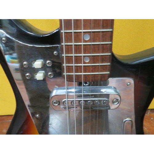 855 - Vintage 'Prestige' Japanese made six string Electric Guitar in Sunburst in fair  condition with some... 