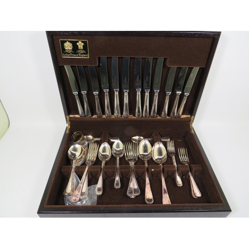 865 - Stainless Steel Canteen of cutlery by Arthur Price. Possibly Part set.  See photos.